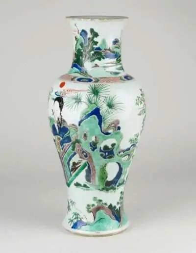 Vase de dame de jardin coloré, four Qing Kangxi Jingdezhen, Dynastie Qing (1644-1911), période Kangxi (1662-1722)