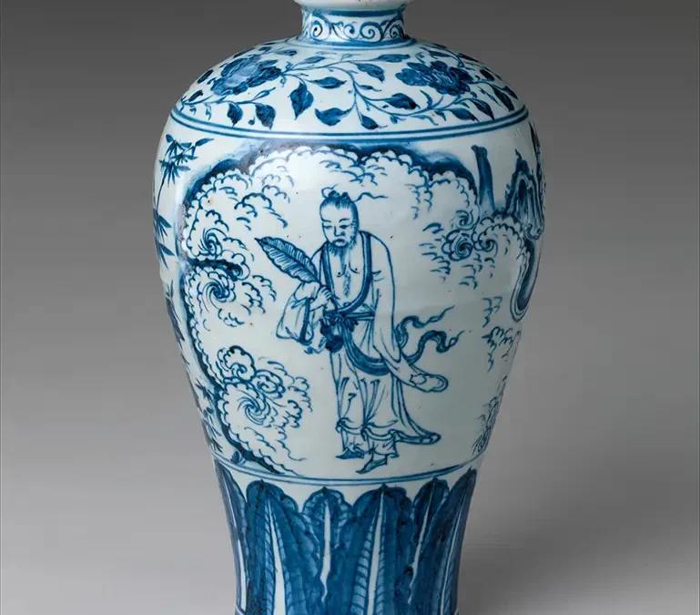 Vase Ming en Forme de Meiping avec l’Immortel Zhongli Quan